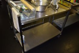*Four Wheel Two Tier Kitchen Trolley