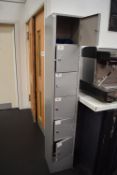 *Bank of Six Cubicle Lockers