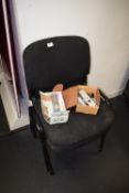 *Pair of Stackable Office Chairs with Upholstered Seats and Backs