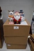 Three Boxes of Christmas LED Lantern Trios
