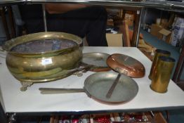 Decorative Copper Frying Pans, Large Brass Pot & T