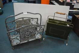 Two Metal Newspaper Racks
