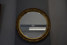 Gilt Framed Bevel Edge Circular Mirror