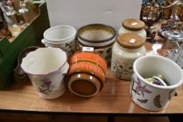 Two Hornsea Pottery Storage Jars plus Planters