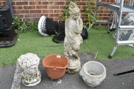 Garden Statue & Pots