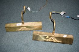 Two Brass Picture Lights