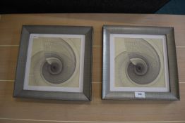 Two Framed Geometric Prints