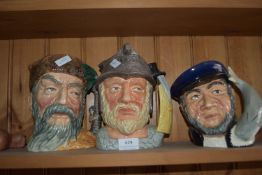 Three Royal Doulton Character Jugs