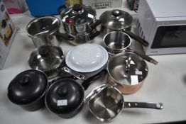 Assorted Cookware, Stainless Steel Pans, etc.