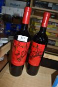 Two Bottles of Diablo Dark Red Wine