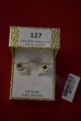 Rachel Ashwell 925 Sterling Silver Plated Ear Stud with CZs