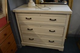 White Painted Three Drawer Storage Chest