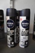 Three Nivea Black & White Antiperspirant Aerosols