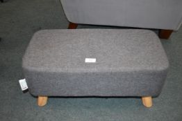 Living & Home Grey Upholstered Footstool