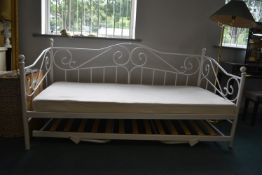 White Metal Framed Day Bed with Cool Touch Single