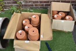 *Two Boxes of Terracotta Plant Pots