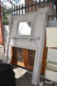 Large Decorative Fire Surround with Swag & Bow Dec