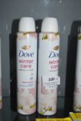 Two Dove Winter Care Antiperspirant Sprays