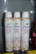 Three Dove Winter Care Antiperspirant Sprays