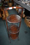 1930's Mahogany Folding Cake Stand