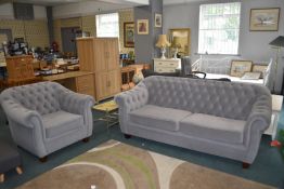 Chesterfield Style Two Piece Suite Comprising of L