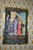 Framed Reproduction Golden Arrow Railway Poster