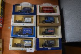 Various Vintage advertising Vans and Buses