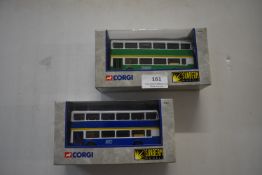 Two Corgi Sunbeam Model Double Decker Buses