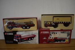 Two Corgi classic trucks and Transporters