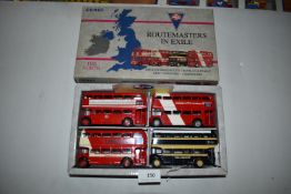 Corgi AEC Routemasters in Exile Four Bus set the N