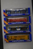 Four Corgi Superhaulers trucks and transporters