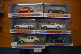 Seven Matchbox Dinky Classic cars
