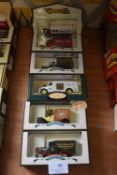 Six Diecast advertising vans inc 'Days Gone' etc