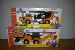 Two Joal Compact Dumper Trucks Etc Volvo and JCB