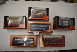 Six diecast buses inc East Yorkshire
