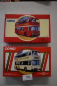Two Corgi Yorkshire Rider Double Decker Buses