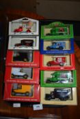 Ten Die cast advertising vehicles