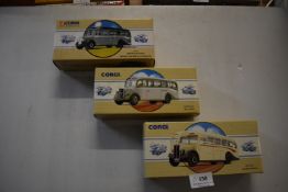 Three Corgi Classic Coaches