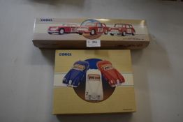 Two Corgi Classic Cars Sets Jaguars and Alpine Ral