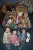 Assorted dolls and teddies