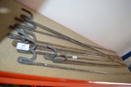 Ten Fencing Pins 135cm long