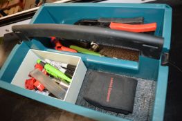 Makita Tool Tray Containing Wire Strippers, Sharpies, Torch, etc.