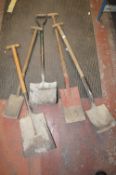 Five Assorted Shovels