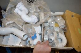 Assorted Plastic Pipe Fittings and Elbows