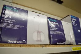 *Two GoodHome Delmez Pendant Lights, and a Ceiling Light