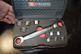 Facom 8mm - 19mm Combination Ratcheting Wrench Spanner Set