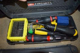 Facom Toolbox Containing Multibit Accessories and Screwdrivers