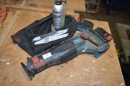 Erbauer Reciprocating Saw with Two Battery, and Blades (no charger)