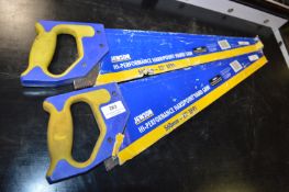 Two Jewson Hand Saws
