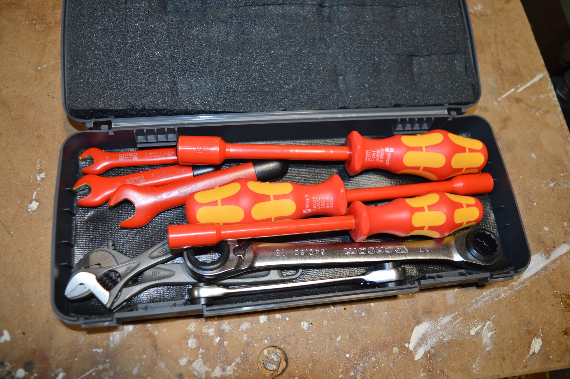 Facom Toolbox Containing 8mm, 10mm, and 13mm Insulated Nut /Spanners